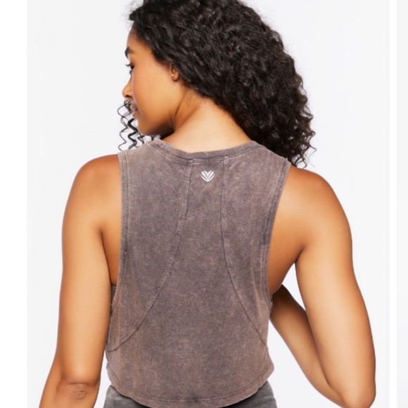 FOREVER 21 Dark Brown Sleeveless Cotton Boxy Crop Tank Top Size Small S - Picture 3 of 10